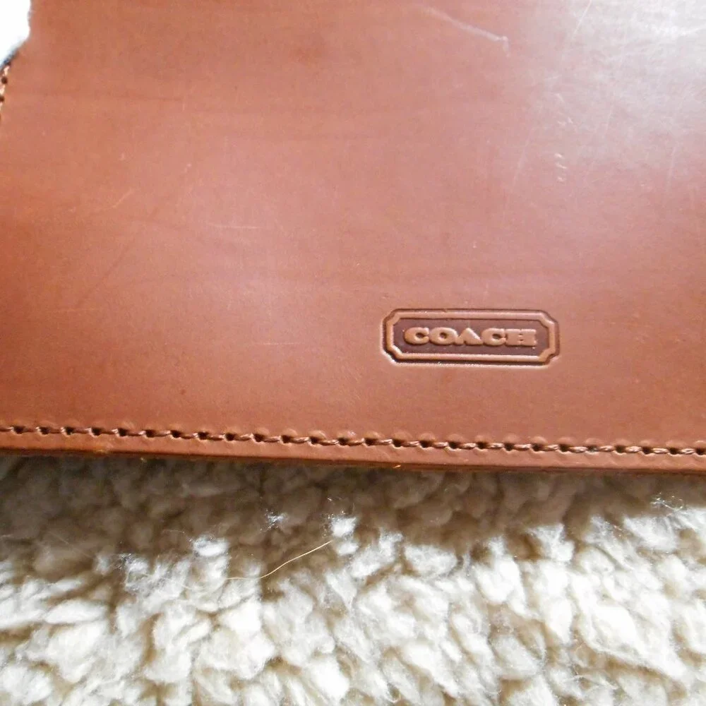 Vintage Coach Leather Organizer Zip NWOB, 1309 in British Tan